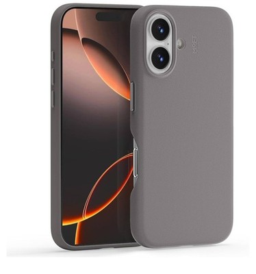 MOFT MOVAS Snap Case für iPhone 16 - Magnet - Veganes Leder - Taupe