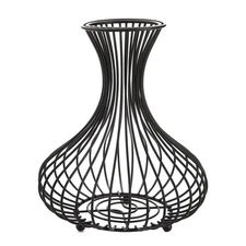 Metal Black Wine Cork Display Holder Iron Cork Container Decorative Free Stan...