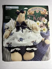 Daisy Kingdom Fabric Panel Doll Sewing Kit Katie Kitty Cat in Dress Vintage 90s