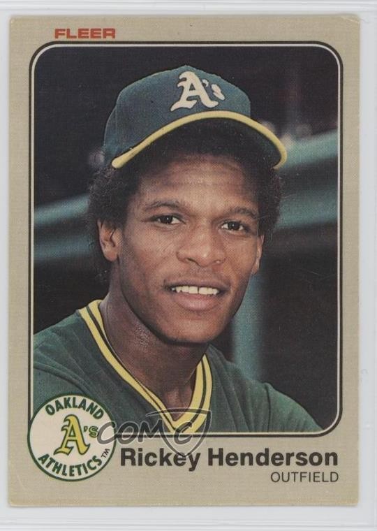 1983 Fleer Rickey Henderson #519 HOF 7iu