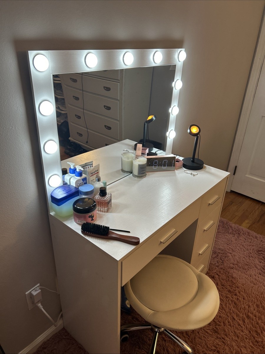 Polished Chrome Dressing Table Stool Vanity Desk Stool