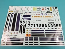 Revell AMT Ertl Monogram MPC 1/25 Model Part 1963 AC Cobra Decal Sheet Race