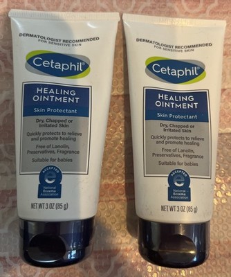 CETAPHIL Healing Ointment Unscented Moisturizer Dry Sensitive Skin 3 OZ (2 Pack)