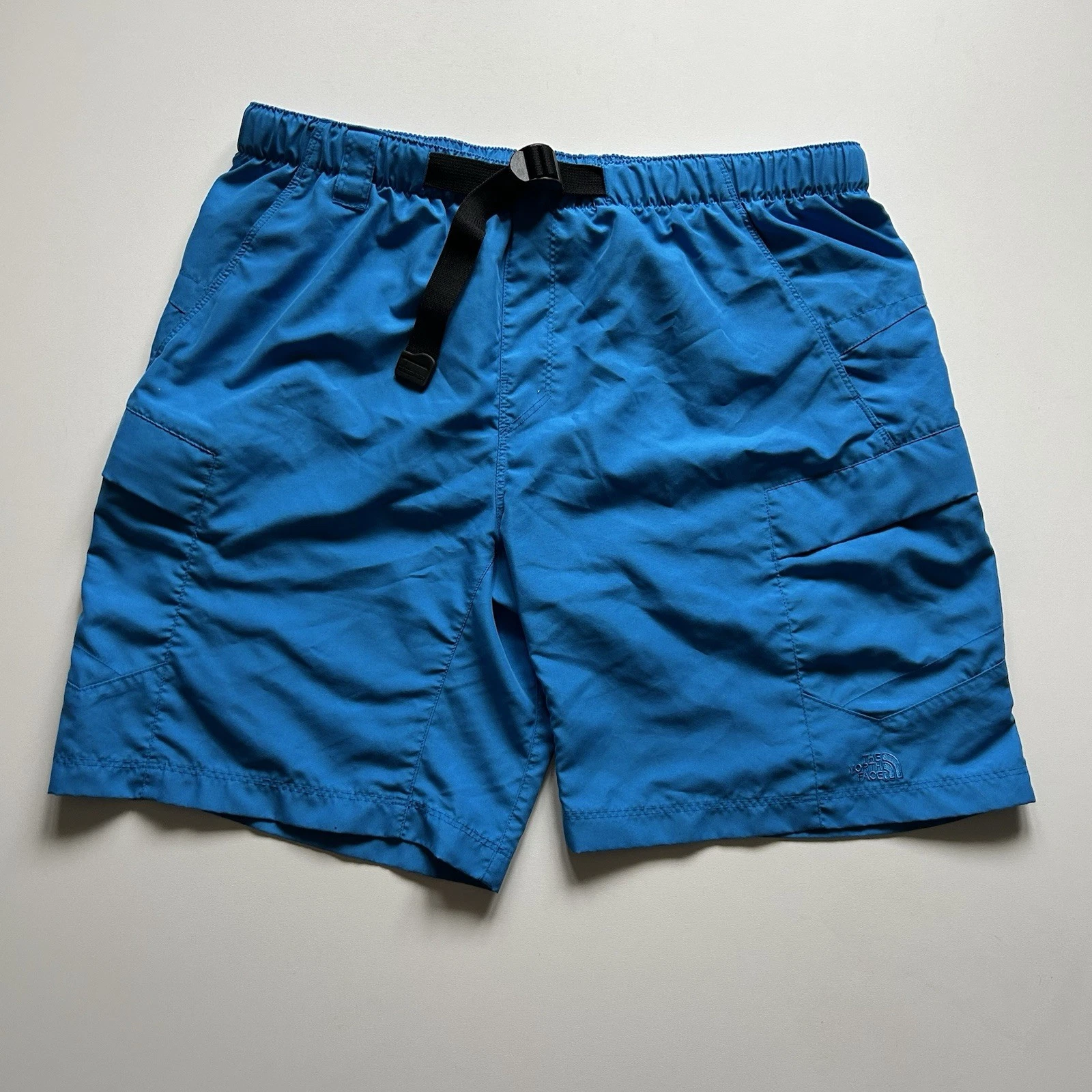 The North Face Cargo Shorts Mens Large Blue Hiking Adjustable Waist Gorpcore