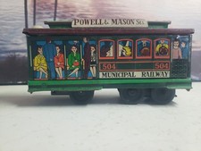 Vintage San Francisco Powell  Mason 514 Tin Litho Cable Car Friction Toy Japan