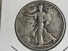1936D Walking Liberty Half Dollar, 90% Silver Circulated Good #55.