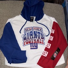 NWT girls NFL Team Apparel New York Giants crop hoodie youth Large