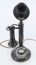 Restored Western Electric Dial Candlestick Phone With Oak Subset