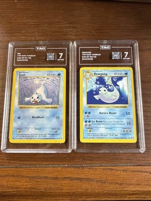 Pokémon TCG 1999 Seek And Dewgong 2 Graded 7 Card lot. 