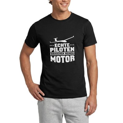 Segelflugzeug Echte Piloten Brauchen Keinen Motor Männer T-Shirt