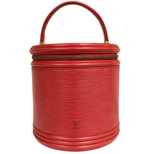 Auth Louis Vuitton Cannes Vanity Bag Epi Handbag Castilian Red M48037 AS0975 Auth Louis Vuitton Cannes Vanity Bag Epi Handbag Castilian Red M48037 AS0975