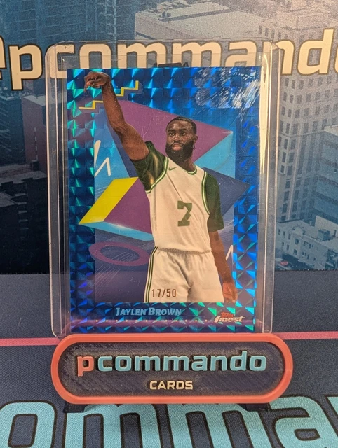 2024-25 Topps Finest Basketball Jayln Brown Numbered /50 Blue Geometric Card
