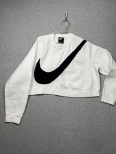 Nike Sportswear Swoosh Women's Fleece Crew Pullover Sweatshirt L Classic Comfort
