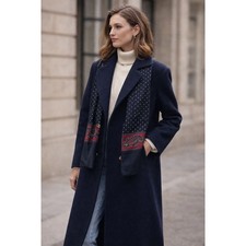 Vintage Forecaster of Boston 100 Wool Coat Womens Navy Long Coat USA ILGWU
