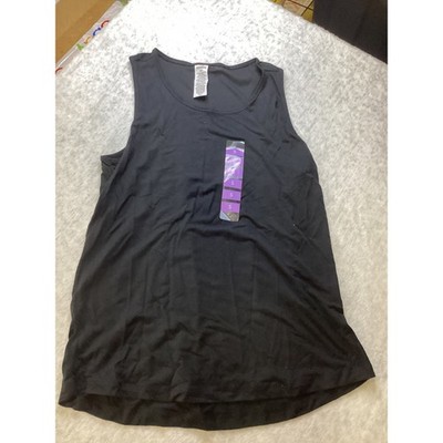 RBX Active Womens Black Ribbed Back Sleeveless Workout Tank Top CR3378 Small