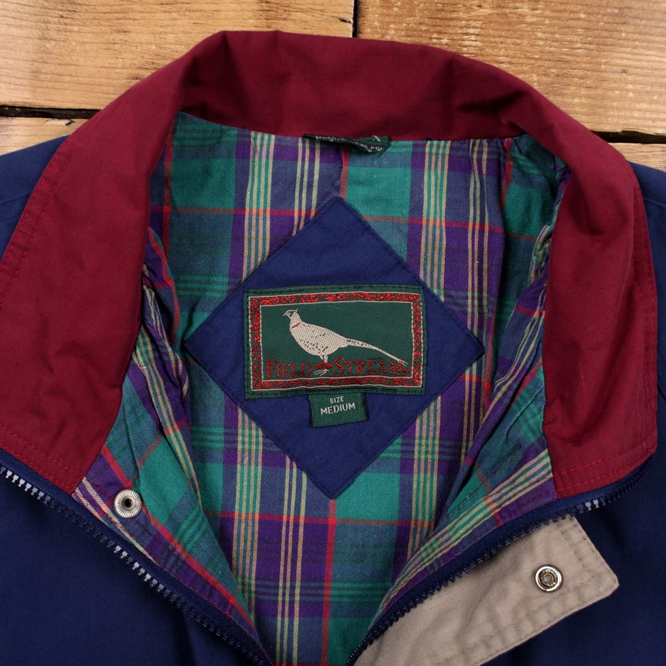 Vintage Field & Stream Windbreaker Jacket M 90s Blue - Image 3 of 4