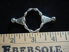 Screw Mount for Buckle 22x30mm Vertical Rhodium Silver color Pkg 3 2204
