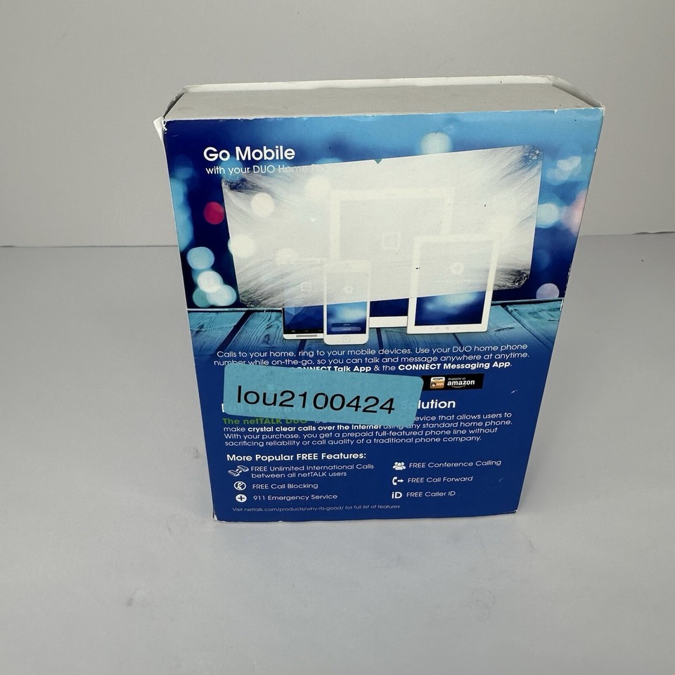 netTalk Duo WiFi Digital Phone Service Brand New Sealed eBay