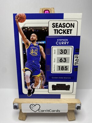 2021-22 Panini Contenders STEPHEN CURRY #10 Season Ticket Golden