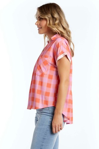 Betty Basics Fiona Shirt in Red Check - Picture 4 of 9