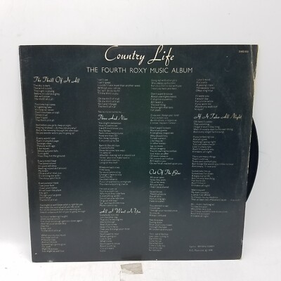 Roxy Music / Country Life UK盤LP Roxy Music – Country Life – Vinyl (LP, Album), 1974