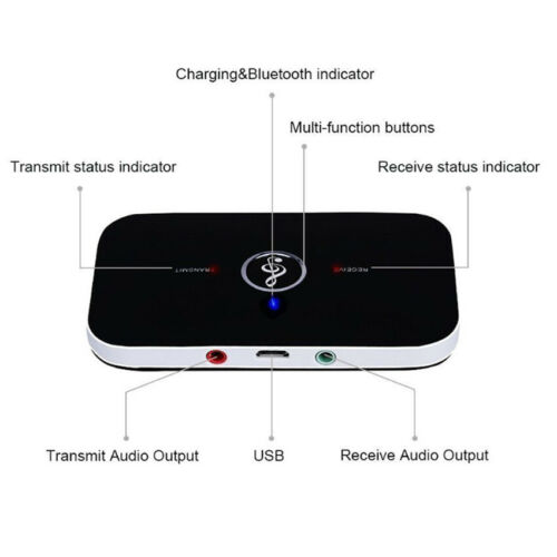 2 rechargeable Bluetooth transmitter receiver 2-in-1 wireless audio adapter 2024 - Picture 8 of 12