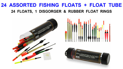 24 MIXED FLOATS IN TUBE FOR RIVER LAKE COARSE CARP MATCH FLOAT ROD ...
