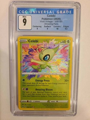 Pokemon Vivid Voltage Celebi Amazing Rare 009 185 Cgc 9 Psa Bgs Lot 2 Ebay