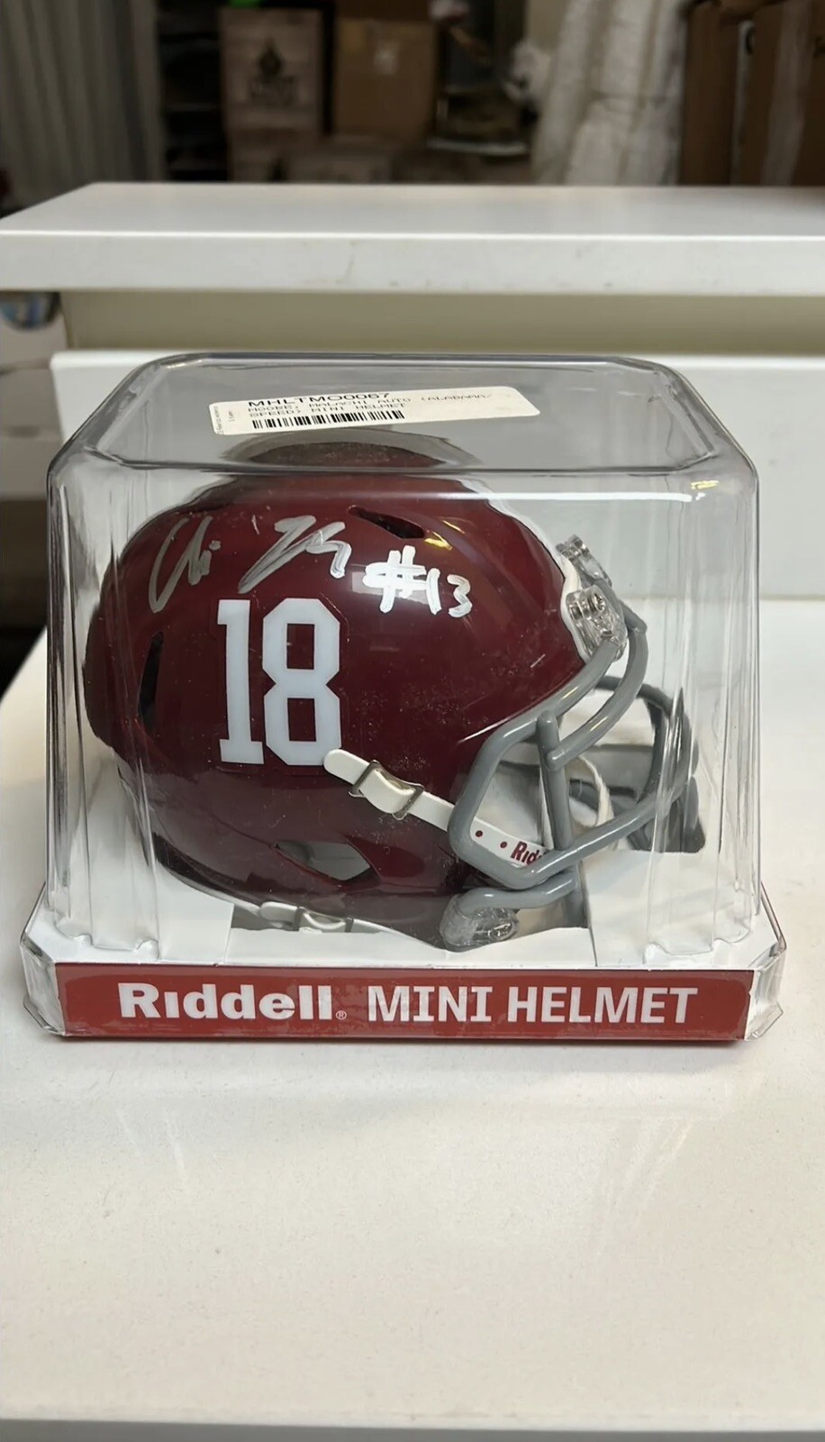 Malachi Moore Autographed Signed Alabama Crimson Tide Football Mini Helmet 