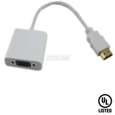 HDMI Input to VGA w/ 3.5mm Audio output Adapter Converter For PC Laptop HD DVD