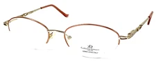 CATHERINE DENEUVE CD191 PE NOS Pink/Gold Half Rimless Eyeglasses Frame 50-18-140