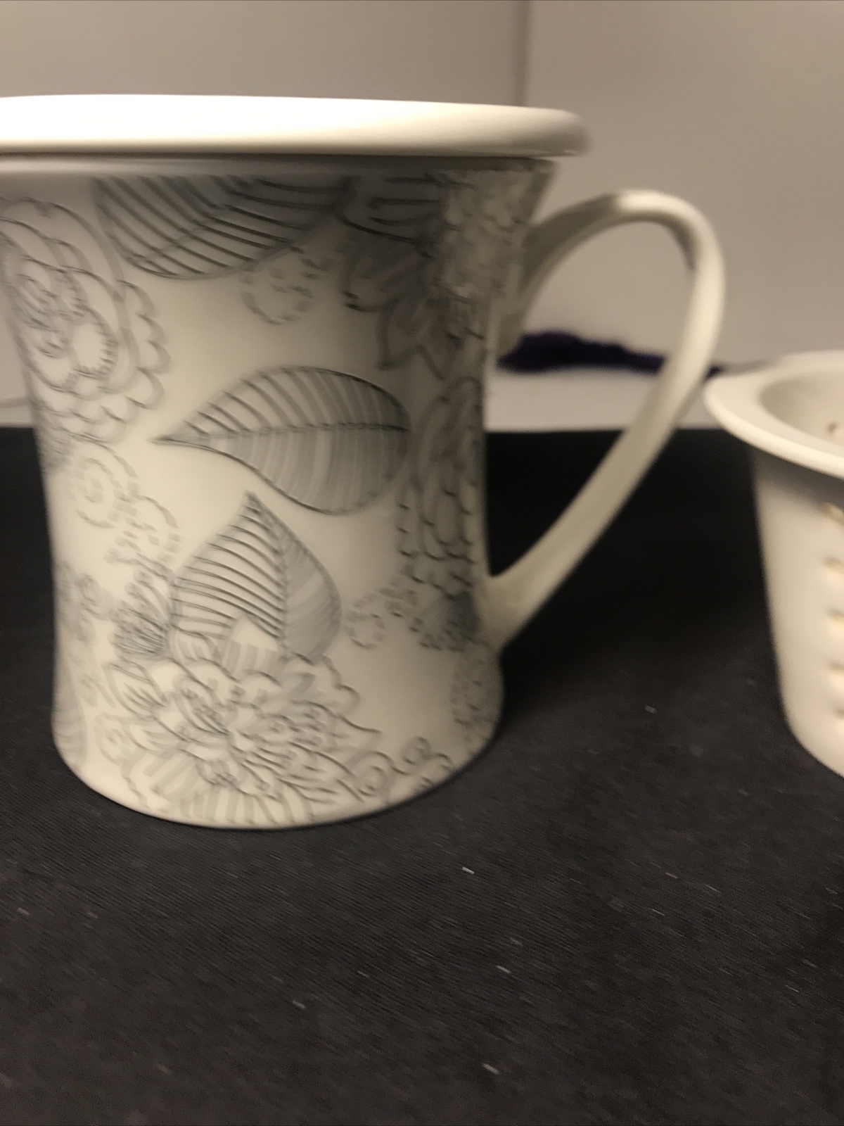 Teavana Tea Cup/Mug/Tumbler With Lid & Infuser New Bone China EUC eBay