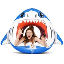 Swimming Pool Beach Shark Float For Adults/Kids Inflatable Pool Toy Raft