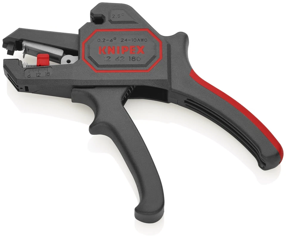 Knipex 7 1/4" Automatic Wire Strippers 10-24 AWG 12 62 180 - Image 3 of 3