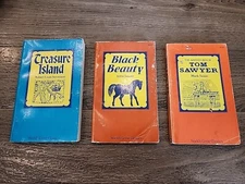 Vintage Tom Sawyer, Black Beauty & Treasure Island Lot | World's Great Classics