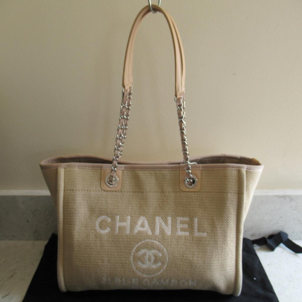 RECEIPT 2022 Chanel Beige Large Deauville Shopping Shoulder RECEIPT 2022 Chanel Beige Large Deauville Shopping Shoulder
