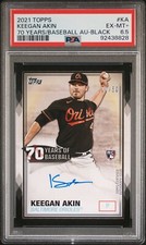 Keegan Akin - 2021 Topps 70 Years Of Baseball Autograph Black  PSA 6.5   #20/50
