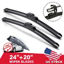 24"&20" Windshield Wiper Blades Premium OEM Hybrid silicone J-Hook High Quality