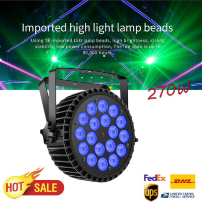 270W 18 LED RGBW Par Light Stage Lighting Strobe Beam Bar Light Disco Xmas Party