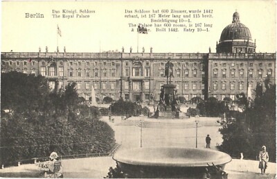 Berlin Germany Royal Palace Stadtschloss Divided Back Postcard c. 1910 Unused