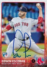 EDWIN ESCOBAR SIGNED AUTO'D 2013 TOPPS CARD #77 BOSTON RED SOX HAM FIGHTERS