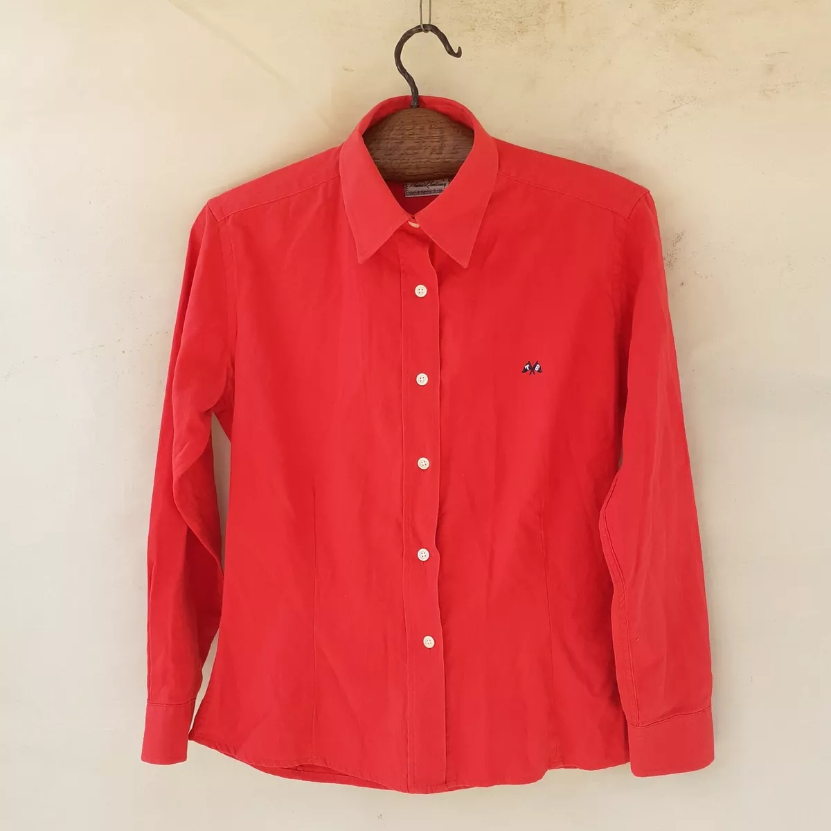 Red burberry shirt women's hotsell