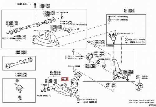 Genuine Hilux LN109 LN108 LN107 KZN205 KZN165 Camber Adjusting Cam Bolt Set x4 - Picture 5 of 19