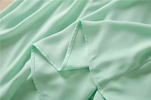 Princess Designer Elegant Casual Party V-Neck Short Sleeve Midi Mint Dress - Picture 20 of 36