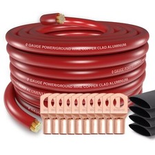 1/0 Gauge Wire 20ft Copper Clad Aluminum CAA Car Amplifier Power  Ground C...