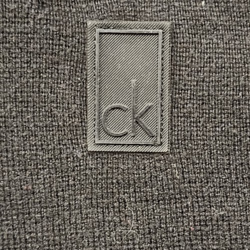 Calvin Klein pull over Mens Large L Black Solid Zipper Long Sleeve - Picture 6 of 9