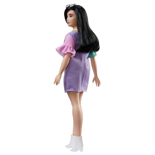 Barbie Fashionistas Puppe 127 - kurvig mit dunklen Haaren und Einhorn Gläubiges Kleid - Bild 2 von 8