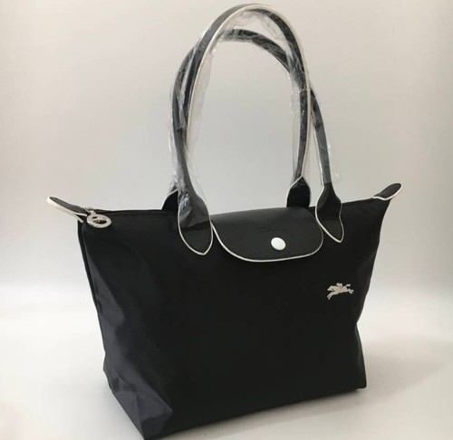 Borsa tote LONGCHAMP 70° anniversario Le Pliage club M nera - tela riciclata nuova - Foto 2 di 9