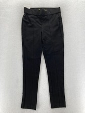 Anne Klein Tummy Control Ponte Pant Women's Small Black Stretch Mid Rise NWT
