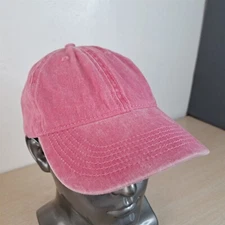 BLANK/NO LOGO ADJUSTABLE STRAPBACK BASEBALL HAT/CAP, PINK, OUTDOOR/SPORTS